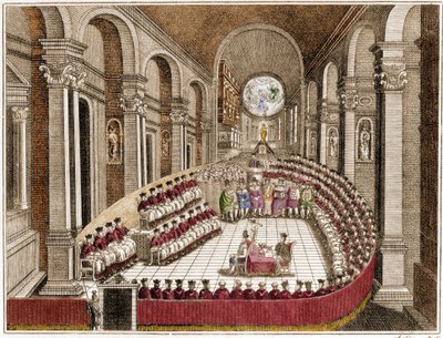 The Ecumenical Council of Trent. The Council of Trent is the 19th Ecumenical Council recognized by the Roman Catholic Church. He was summoned by Pope Paul III in 1542, in response to requests made by Martin Luther in the framework of the Protestant Reform. by Unknown artist