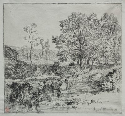 The Edge of the Forest. The Shrimp Fisherman by Unknown artist