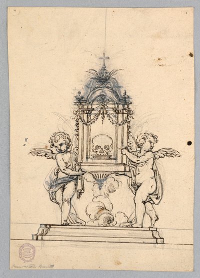 The Elevation of a Reliquary of a Skull by Unknown artist