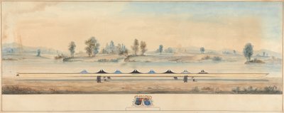 The Eton Boat on the Towpath of the Thames: Windsor Castle in Background by Unknown artist
