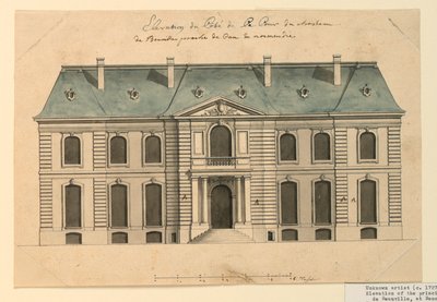 The Front Elevation of a Villa in Benoille by Unknown artist