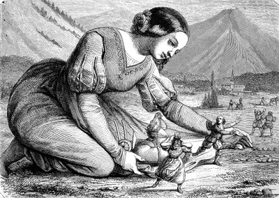 The Giant Miss, the Saga of the Giant Miss Playing with the Normal Sized People, Historical by Unknown artist