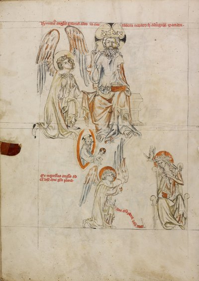 The Lord Sending out Gabriel; The Annunciation by Unknown artist