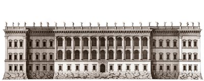The Louvre in Paris, Project of Gian Lorenzo Bernini: Elevation of the Main Facade Facing Tuileries - From 