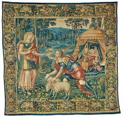The Meeting of Jacob and Rebecca, and Isaac Blessing Jacob, from The Story of Jacob by Unknown artist