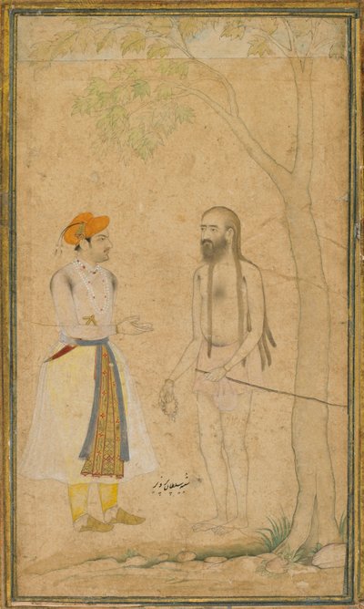 The Mughal Prince Parvez and a Holy Man by Unknown artist