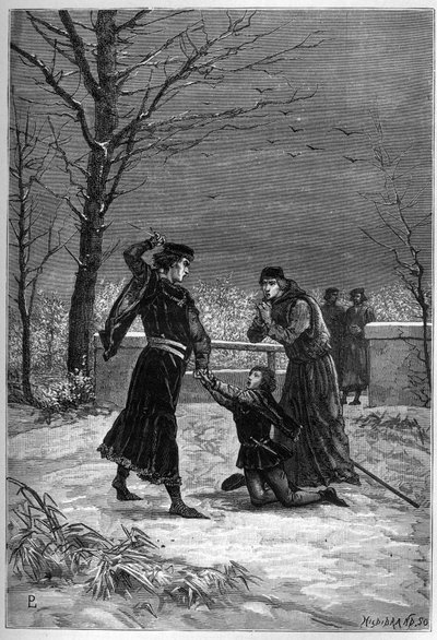 The Murder of Rutland by Lord Clifford - Edmund, Earl of Rutland is Killed by Lord Clifford at the Battle of Wakefield - Edmond Plantagenet Earl of Rutland by Unknown artist