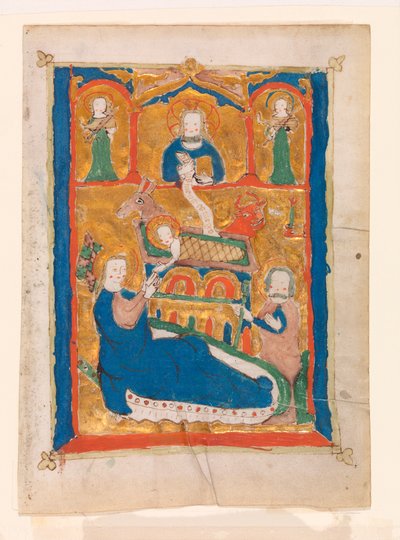 The Nativity with God the Father, Joseph, and Angels by Unknown artist