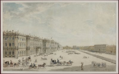 The Palace Square in Saint Petersburg by Unknown artist