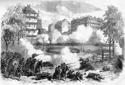 The Paris Commune in 1871: Attack of the Barricades by the Army Corps of General de Cissey by Unknown artist