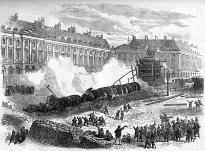 The Paris Commune in 1871. Demolition of the Vendome Column by the Federes on April 12 by Unknown artist