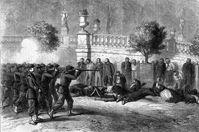 The Paris Commune in 1871: Execution of Federes at the Luxembourg Garden by Unknown artist