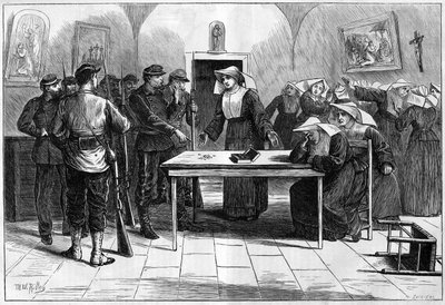 The Paris Commune in 1871: Search by the Federes of a House Occupied by Nuns by Unknown artist