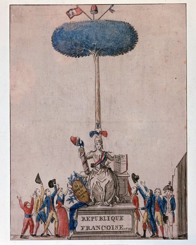 The People Is Sovereign - Allegory of the French Republic and Tree of Liberty by Unknown artist