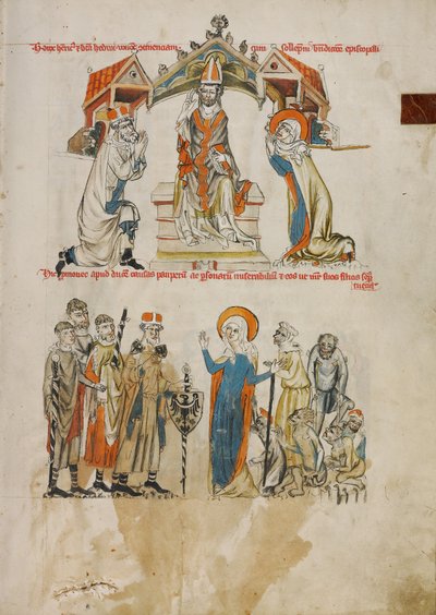 The Pledge of Chastity; Saint Hedwig Assisting the Poor and Sick by Unknown artist