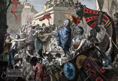 The Return of Alcibiades to Athens by Unknown artist