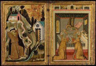 The Stigmatization of Saint Francis, and Angel Crowning Saints Cecilia and Valerian by Unknown artist