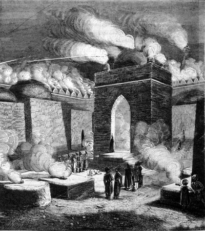 The Temple of Fire of Atesh-gah in Baku, Azerbaijan (19th century engraving) by Unknown artist
