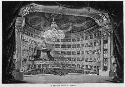 The Theatre Regio in Turin in 1800 by Unknown artist