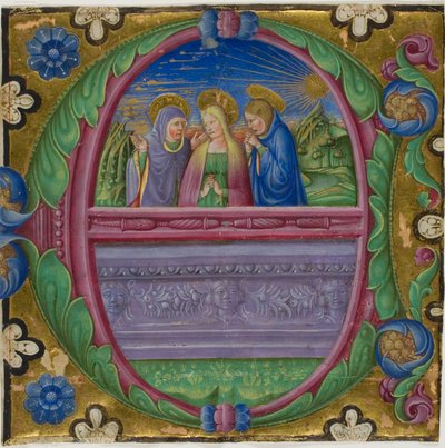 The Three Marys at the Tomb in a Historiated Initial "E" from a Choirbook by Unknown artist