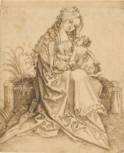 The Virgin and Child on a Grassy Bench by Unknown artist