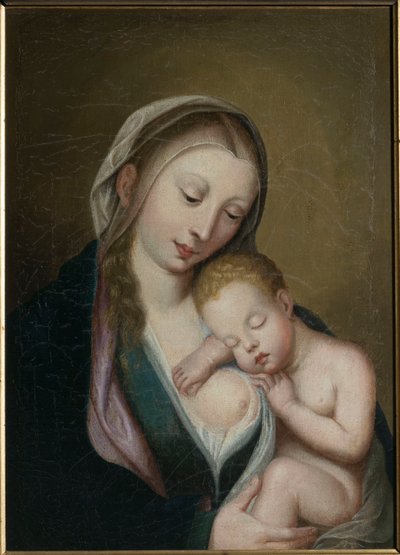 The Virgin and Child Sleeping on Her Shoulder, 18th Century by Unknown artist