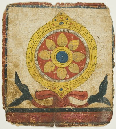 The Wheel of Law (Dharmachakra), from a Set of Initiation Cards (Tsakali) by Unknown artist