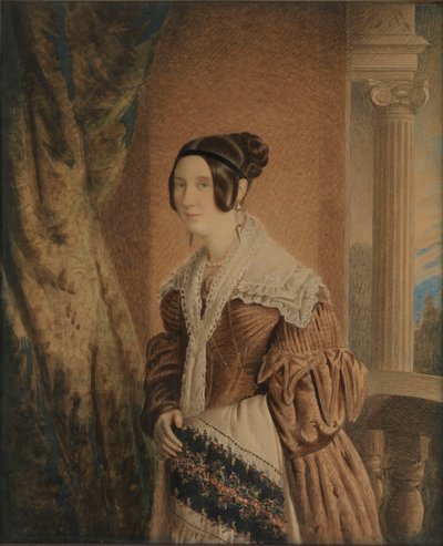 The Wife of Captain William Hewett, c.1840 by Unknown artist