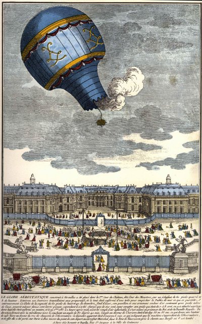 The aerostatic globe built in Versailles in 1783 by Unknown artist