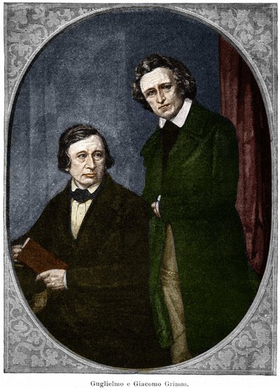 The Brothers Jakob and Wilhelm Grimm, German Writers by Unknown artist