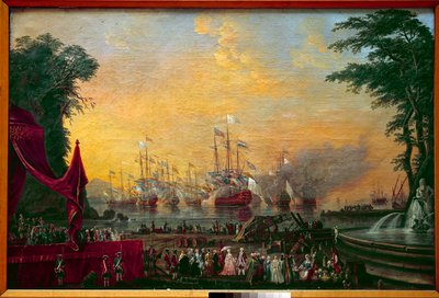 The Bulwark Fleet in Toulon Throwing Bursts During the Visit of the Count of Provence and Emperor Joseph II of Austria by Unknown artist