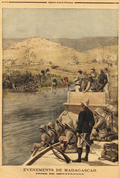 The capture of Mevatanana (Madagascar) by the French army by Unknown artist