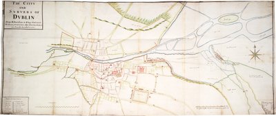 The City and Suburbs of Dublin from Kilmainham to Rings-End, Wherein the Rivers, Streets, Lanes, Alleys, Churches, Gates &c are Exactly Described 15th No. 1673 by Unknown artist