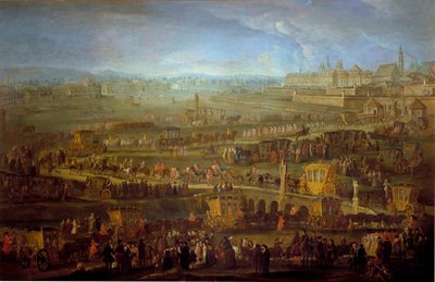 The cortege of the Marquis of Mirepoix with the French diplomatic representatives in Vienna by Unknown artist