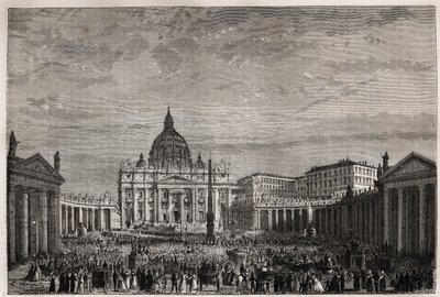 The crowd rushed to St. Peter