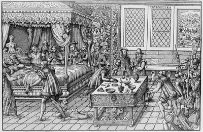 The death of Henry II, King of France, at the Palais des Tournelles in Paris, June 30 by Unknown artist