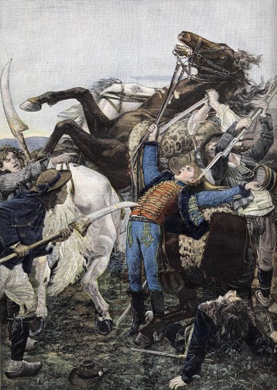 The Death of Joseph Bara (1779-1793), Drummer in the Republican Troops and Probably Killed by Thieves (Engraving from 1894) by Unknown artist