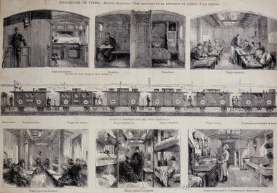 The Different Compartments of a Sanitary Train by Unknown artist