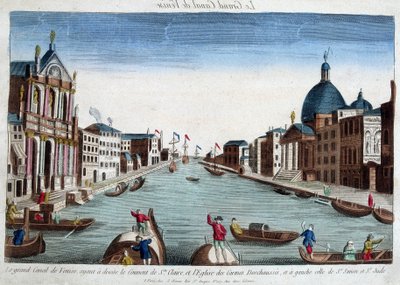 The great canal of Venice. On the right: the Convent of Santa Claire and the Church of Carmes Deschaussés. Left: Church of St. Simon and St. Jude by Unknown artist