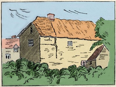 The home of Francis Drake, British explorer and privateer in Crowndale near Tavistock. It was destroyed in the 19th century by Unknown artist