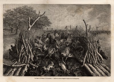 The hopo or hunting technique in the trench, illustration for 