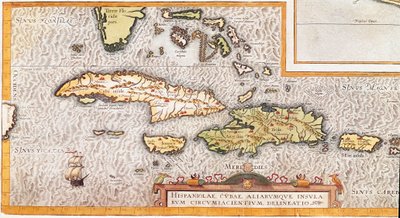 The islands of the Greater Antilles and the Lesser Antilles in the Caribbean Sea (map) by Unknown artist