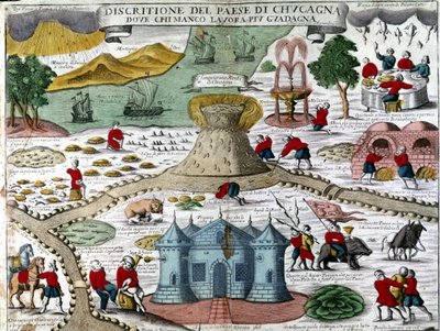 The land of cocagne: an imaginary land where one would live without work and without worry, in abundance and joy by Unknown artist