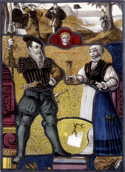 The Legend of William Tell. Engraving from Swiss Stained Glass, Late 16th Century by Unknown artist