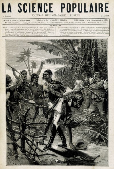 The martyrs of Geographic Science: death of Captain Cook. Cover 
