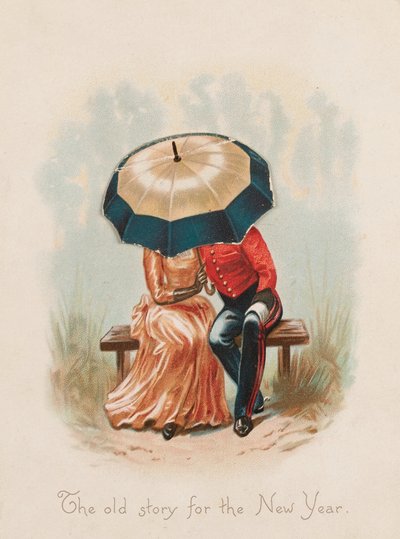 The old story for the New Year, New Year card by Unknown artist