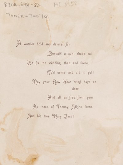 The Old Story for the New Year, New Year Card, 1885 circa by Unknown artist