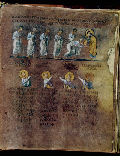 The Purple Codex Rossanensis, 6th Century by Unknown artist