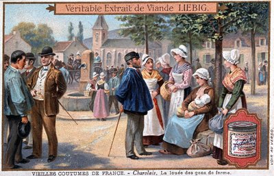 The rented farm people in the Charolais by Unknown artist