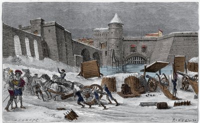 The siege of Metz by Charles V in 1552 in “Les sieges celebres” engraving by Gilbert by Unknown artist